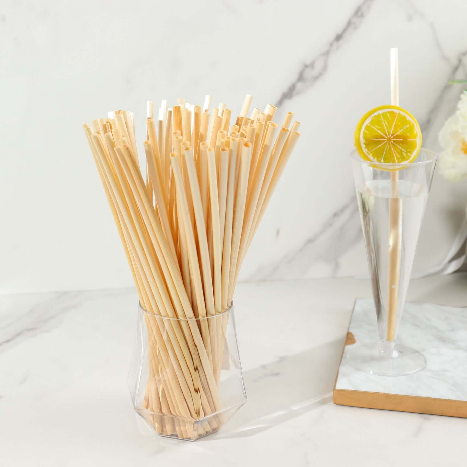 100-Pack Compostable Straws 9" Plant Based 100% Plastic Free - Eco